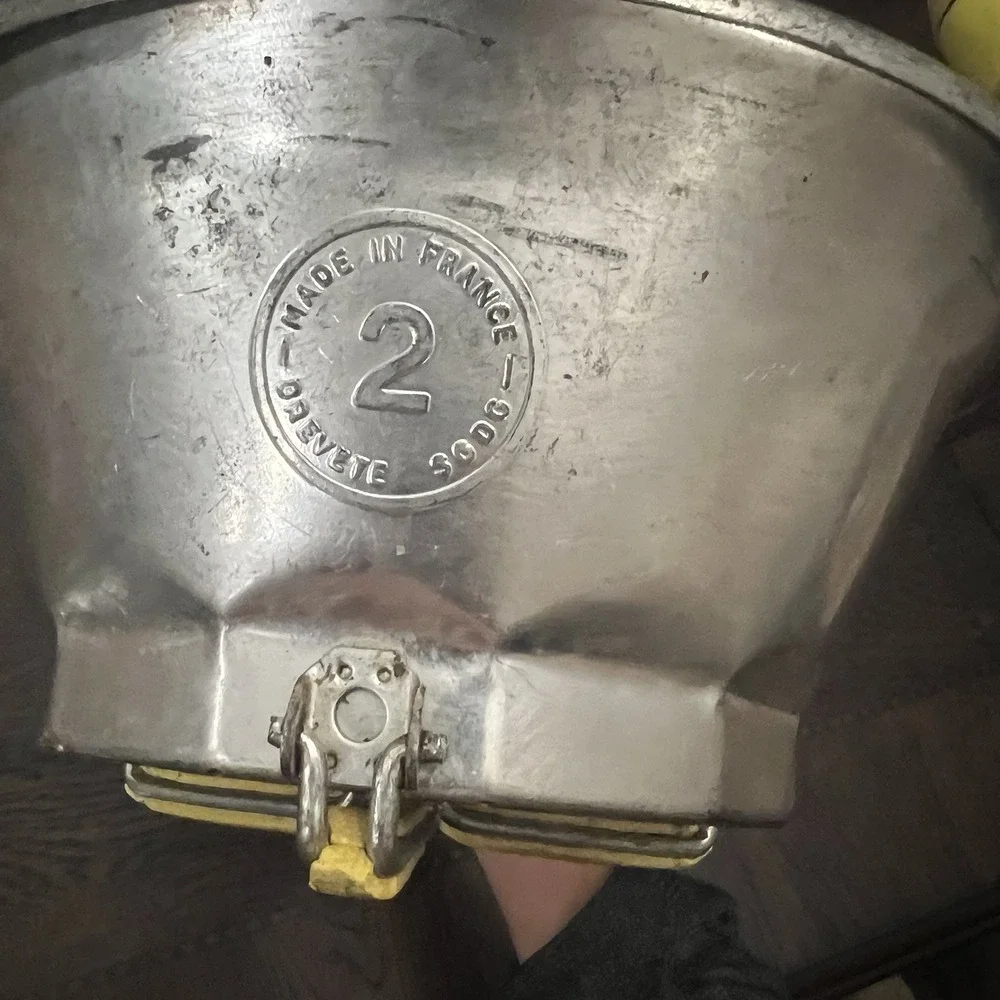 Vintage French Moulin Legumes Food Mill Hand Crank Vegetable Strainer France
